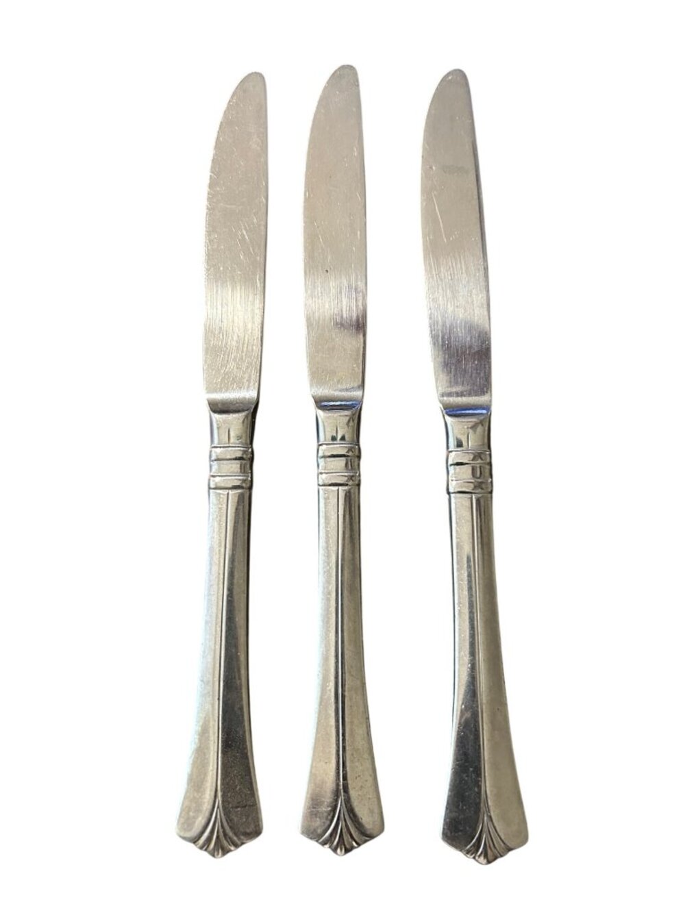 Pfaltzgraff Ellington Stainless Steel Dinner Knives Set Of 3 Vintage 1997-2000